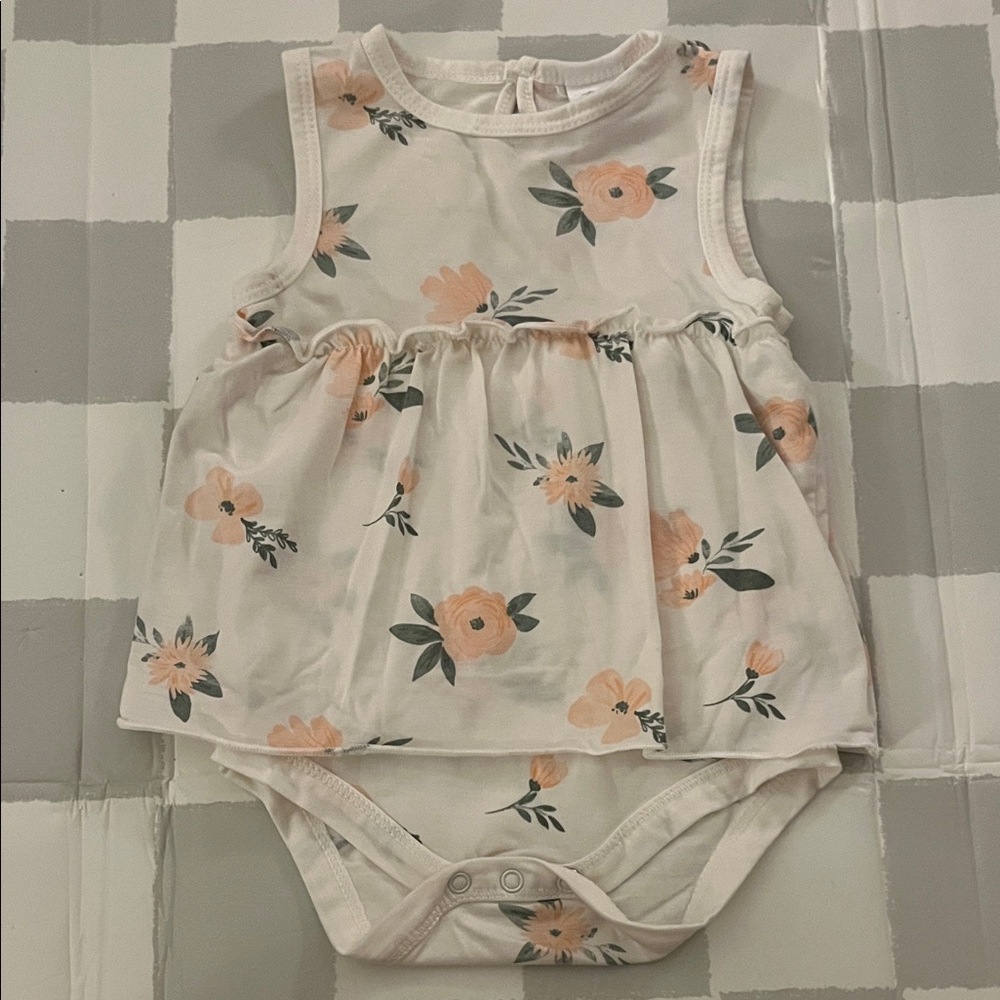 Starting Out Floral Onesie Dress